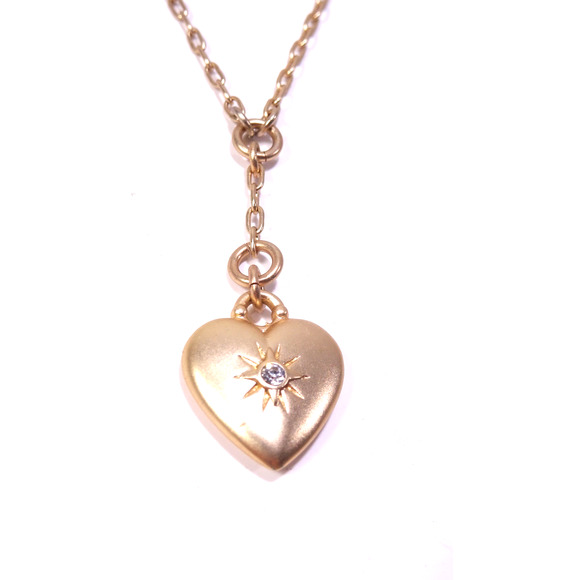 Banana Republic Women's Shiny Gold Double Floral Petal Pendant Necklace NWT 62 - Picture 2 of 6